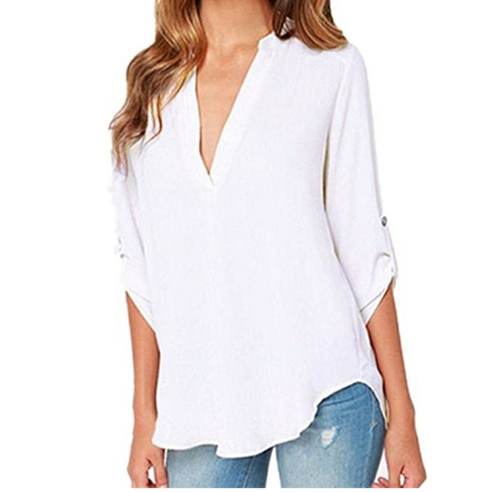 Wrinkle free white blouse